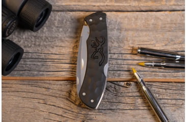 Image of Browning Primal Kodiak Folding Knife - Box, 3.75in, 8Cr13MoV, Drop Point, Polymer/Rubber Handle, Black, 3220430B