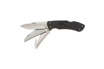 Image of Browning Primal Kodiak Folding Knife - Box, 3.75in, 8Cr13MoV, Drop Point, Polymer/Rubber Handle, Black, 3220430B