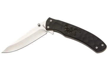 Image of Browning Primal Medium Folding Knife, 3.5in, 8Cr13MoV, Drop Point, Polymer/Rubber Handle, N, 3220429
