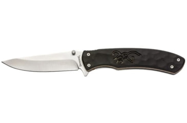 Image of Browning Primal Medium Folding Knife, 3.5in, 8Cr13MoV, Drop Point, Polymer/Rubber Handle, N, 3220429