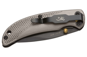 Image of Browning Prism 3 Folding Knives, 2.375in, 7Cr17MoV Stainless Steel, Aluminum Alloy Scales, Carbon Gray Handle, 3220339