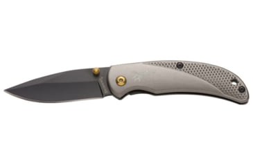 Image of Browning Prism 3 Folding Knives, 2.375in, 7Cr17MoV Stainless Steel, Aluminum Alloy Scales, Carbon Gray Handle, 3220339