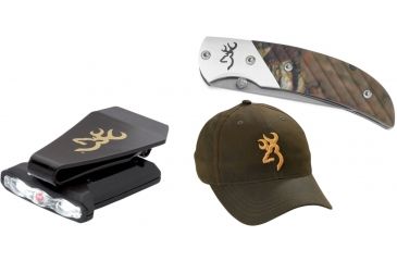 Image of Browning Prism II Knife + 2 Combo w/ Night Seeker Light &amp; Hat