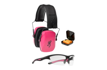 Image of Browning Range Kit Ear Muffs For Her, Pink/Black, 126410