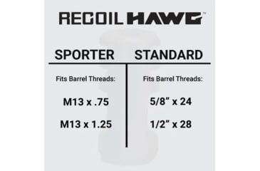 Image of Browning Recoil Hawg Muzzle Brake W/Tool, Multi Caliber, 5/8x24, 1/2x28, Rugged, Smoked Bronze, 1293089