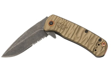 Image of Browning Riverstone Folding Knife - Box, 2.875in, D2 High Carbon Steel, Drop Point, Sage Aluminum Handle, N, 3220515B