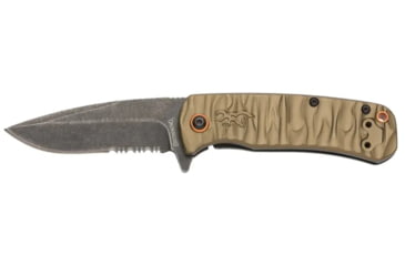 Image of Browning Riverstone Folding Knife - Box, 2.875in, D2 High Carbon Steel, Drop Point, Sage Aluminum Handle, N, 3220515B