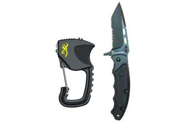 Image of Browning Carabiner Flashlight &amp; Russ Kommer Tactical Folding Knife Combo