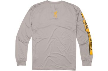 Image of Browning Shirt Sun Long Sleeve Lt - Mens, Light Grey/Gold, S, 3010634901