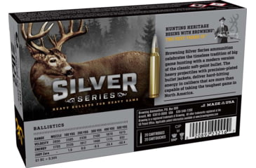 Image of Browning SILVER SERIES 270 WIN 150 Grain Plated Soft Point Brass Rifle Ammo, 20 Rounds, B192602701