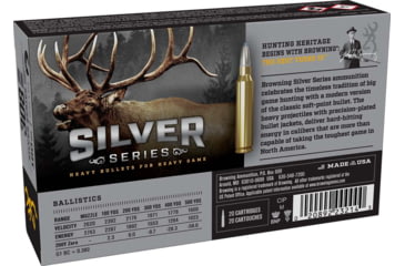 Image of Browning SILVER SERIES 308 WIN 180 Grain Plated Soft Point Brass Rifle Ammo, 20 Rounds, B192603081