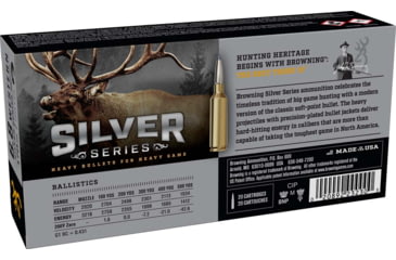 Image of Browning SILVER SERIES 6.8 Western 170 Grain Plated Soft Point Brass Rifle Ammo, 20 Rounds, B192600681