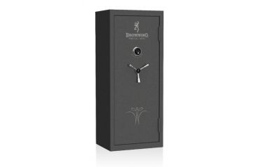 Image of Browning SP15 16 Gun Safe,60min/1400 Degrees,Hammer Gray Silver/Chrome Scroll,SG Mechanical Lock 1601100225