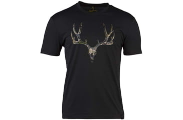 Image of Browning Ss Perf Camp Shirt Mule Deer Logo Black Large*