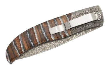 Image of Browning Storm Front Folding Knife, 3in, Damascus, Drop Point, Mammoth Tooth Handle, N, 3220242