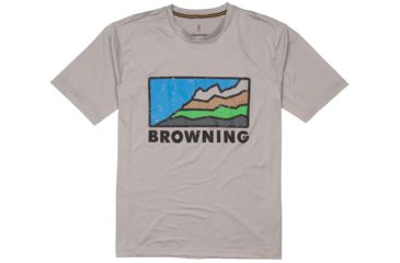 Image of Browning Sun Short Sleeve T-Shirt - Mens, Light Grey, 2XL, 3010474905