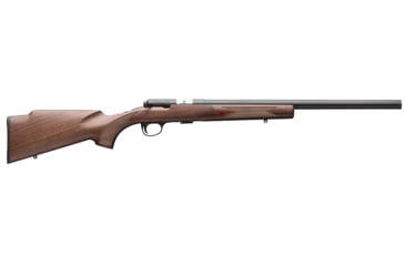 Image of Browning T-Bolt Target Bolt Action Rifle, .22 Winchester Magnum Rimfire, 20in Bull 1/2x28 TPI Barrel, 1-16, Walnut Wood Stock, Blued, 025253204-FRRMPG