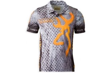 Image of Browning Team Polo Shirt,Gold/Gray,2XL 3010556905