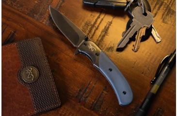 Image of Browning The Range Folding Knife, 2.75in, 7Cr17Mov, Drop Point, Alloy Handle, N, 3220365