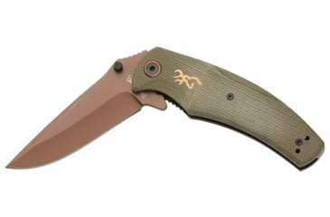 Image of Browning Trailside Folding Knife - Box, 3.5in, D2 High Carbon Steel, Drop Point, Laminate Handle, N, 3220466B