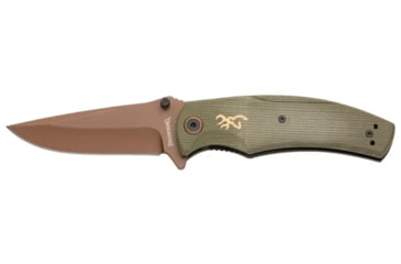 Image of Browning Trailside Folding Knife - Box, 3.5in, D2 High Carbon Steel, Drop Point, Laminate Handle, N, 3220466B