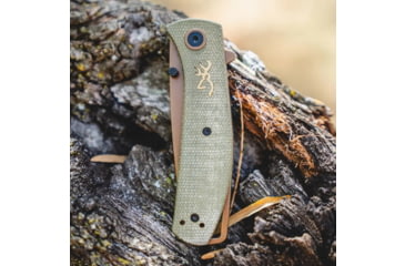 Image of Browning Trailside Folding Knife, 3in, D2 High Carbon Steel, Drop Point, G10 Handle, N, 3220516
