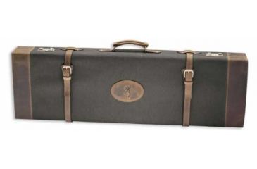 Image of Browning High Grade Universal Canvas/Crazy Horse Leather Sage Tan Fitted Gun Shotgun Case 1424504408