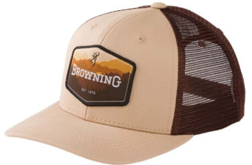 Image of Browning Voyage Mesh Snapback Mountain Patch Cap, Tan/Brown, One Size, 308795181