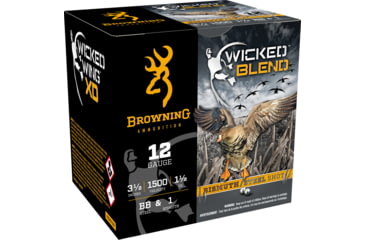 Image of Browning Wicked Blend 12 Gauge 1 1/2 oz 3.5in #BB Centerfire Shotgun Ammo, 25 Rounds, BB, B193431240