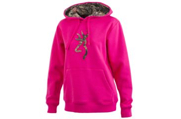 Image of Womens Buckmark Camo Sweatshirt, Fuchsia
