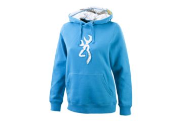 Image of Womens Buckmark Camo Sweatshirt, Algiers Blue