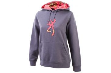 Image of Browning Womens Buckmark Camo Sweatshirt, Nine Iron, Small A000145100602