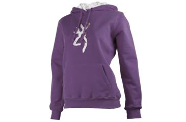 Image of Browning Womens Buckmark Camo Sweatshirt, Sunset Purple, M BRI020004.298352.M