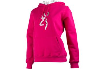 Image of Browning Womens Buckmark Camo Sweatshirt, Fuchsia, M BRI020004.420238.M