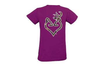 Image of Womens Graphic Rt Extra Buckheart Short Sleeve T-Shirt, Fuchsia