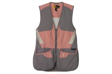 Image of Browning Womens Summit Shooting Vest,Smoke/Hot Pink,Extra Large 3050719404