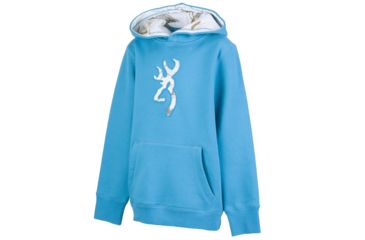 Image of Browning Youth Buckmark Camo Sweatshirt, Algiers Blue, Extra Large A000178540405