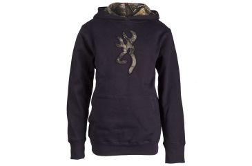 Image of Browning Youth Buckmark Camo Sweatshirt, Black, Extra Small BRI030003.099239.XS