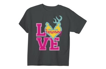 Image of Youth Graphic Varsity Buckheart Short Sleeve T-Shirt, Charcoal