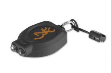 Image of Browning Zipper Pull Keychain Light 1 White LED 13 Lumens, 1 Green LED 6 Lumens,Minnow Folding Pocketknife,Orange/Black 3710062