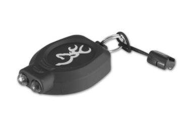 Image of Browning Zipper Pull Keychain Light 1 White LED 13 Lumens, 1 Green LED 6 Lumens,Minnow Folding Pocketknife,Slate/Black 3710060