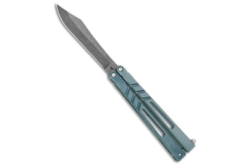 Image of Brs BRS Premium Channel Alpha Beast Balisong Butterfly Knife Blue Ti 4.5" AcidCHAB, Blue, 154CM, adult, BHQ-107655