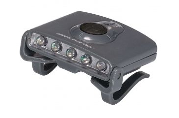 Image of Brunton Hatclip Task Light, 3 White LED, 2 Green LED, Grey F-CLIP