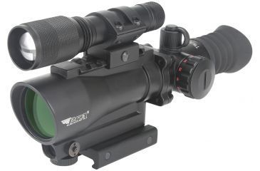 Image of BSA Tactical Weapon Series - 30mm Red Dot w/650nm Red Laser &amp; LED Flashlight TW30RDLL