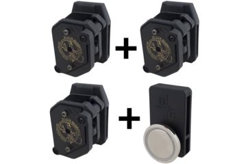 Image of Black Scorpion Outdoor Gear IPSC / USPSA Black Scorpion 3 Storm I Pouches w/ 1 Magnetic Magazine Pouch, Black, CO03-2222-MPMG