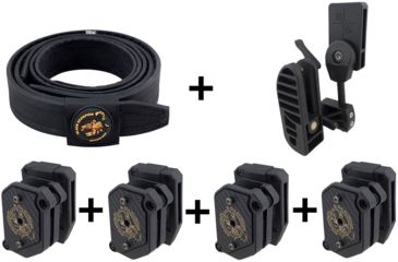 Image of Black Scorpion Outdoor Gear USPSA First Stage Holster / Shooting Belt Combo, Black, Large, CO09-MP01H06+BTLBK