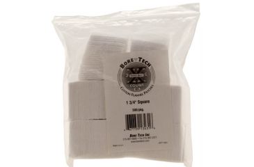 Image of Bore Tech Gun Cleaning Square Patches, 1 3/4 in, 500 pcs, White, BTPT-134-S50