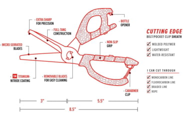 Image of Bubba Blade Large Shears w/No-Slip Grip &amp; Bottle Opener/Sharpener, 1099915