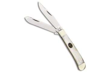Image of Buck Creek Buck Creek Trapper Pocket Knife 4.125" Cracked Ice, White, Stainless Steel, adult, BHQ-41475