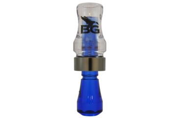 Image of Buck Gardner Double Cross Short Barrel Double Reed, Polycarbonate, Clear/Blue Translucent DN3PC-C/BLU